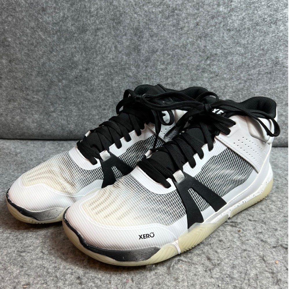 Xero Shoes X1 Mens Training Shoes White Black Barefoot Zero Drop Sneakers 9.5
